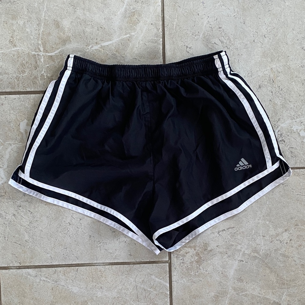 Adidas Black White Track Shorts Medium
